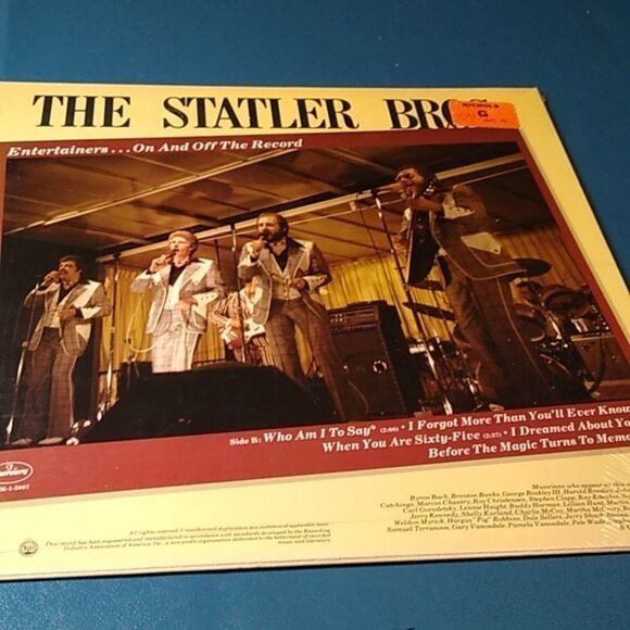 The Statler Bros Vinyl Record On and Off The Record - Picture 3 of 9